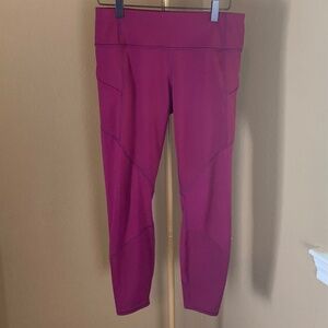 Athleta Burgundy Leggings – Women’s Medium – High Rise Activewear Yoga Pants‎